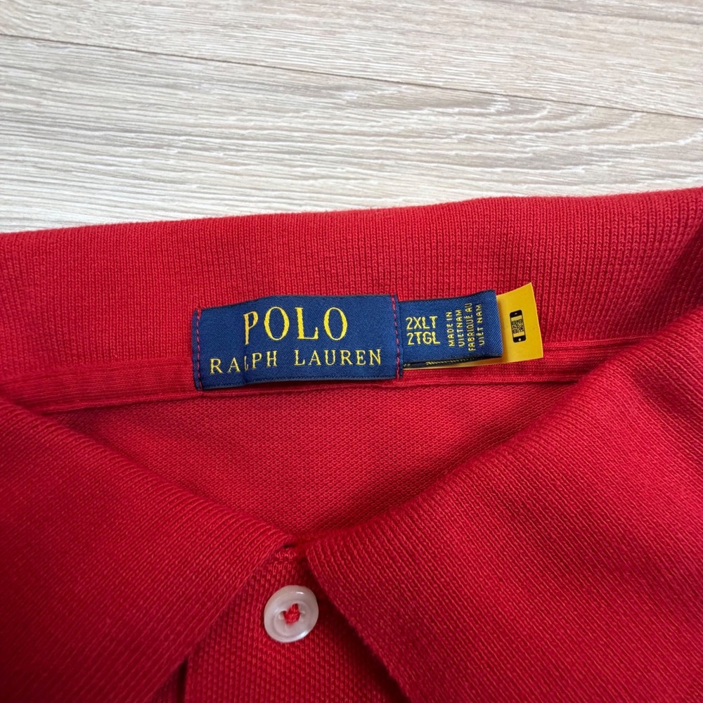 Polo Ralph Lauren Triple Pony Red International Polo Challenge Shirt Men 2XLT - Picture 2 of 9